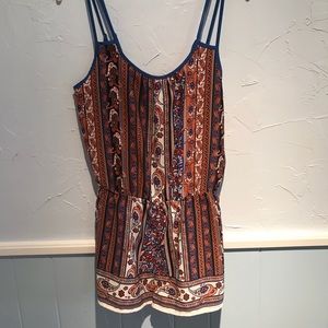 Paisley and striped romper